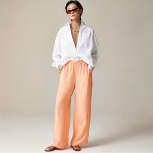 J.Crew Stratus pant in textured satin Color Blushed peach